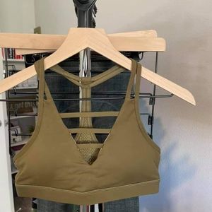 Olive grid bra